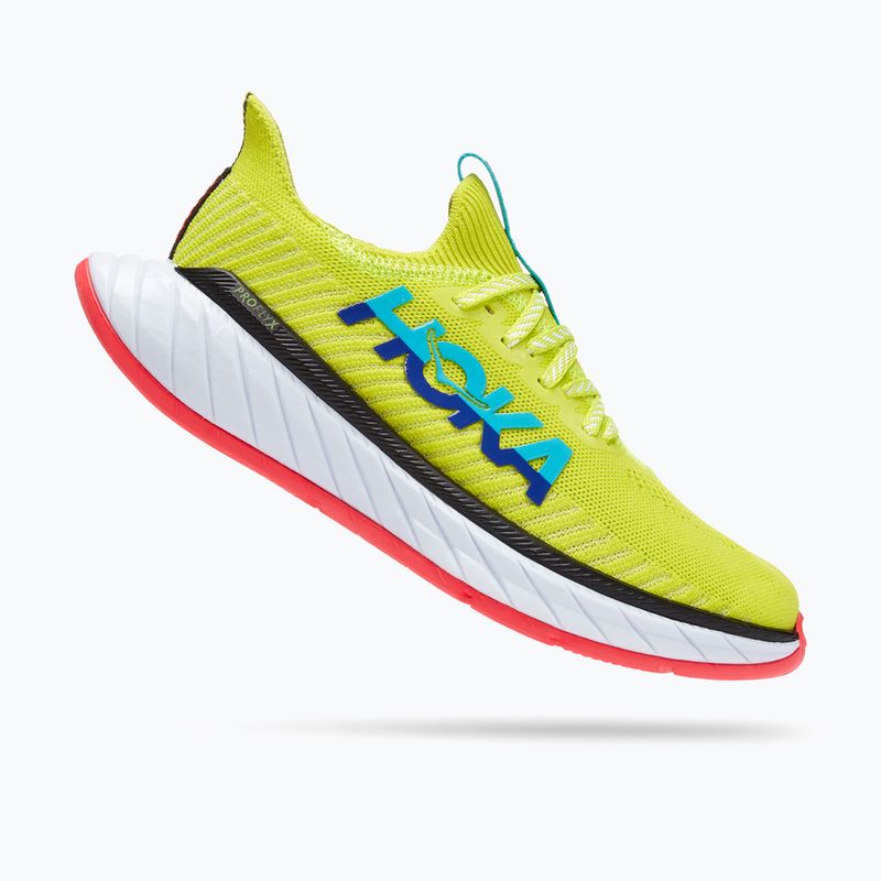 Moteriški bėgimo bateliai HOKA Carbon X 3 evening primrose/scuba blue 8