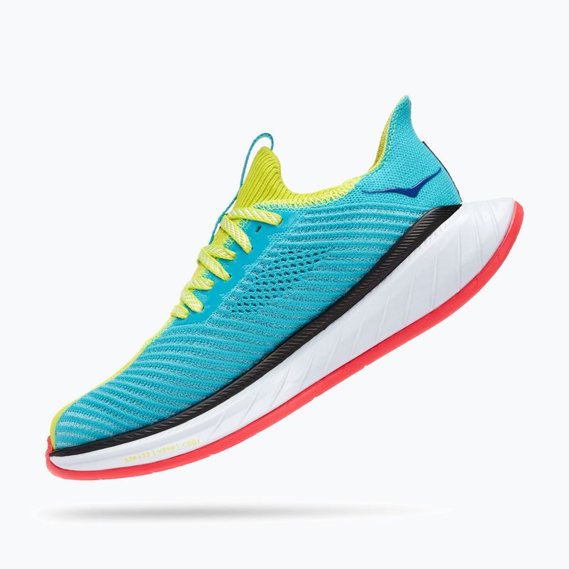 Moteriški bėgimo bateliai HOKA Carbon X 3 evening primrose/scuba blue 10