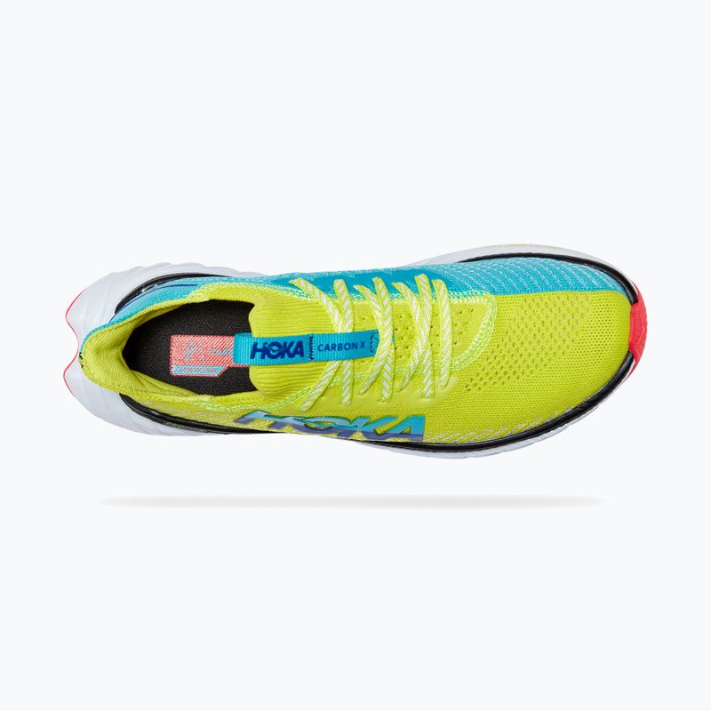 Moteriški bėgimo bateliai HOKA Carbon X 3 evening primrose/scuba blue 11