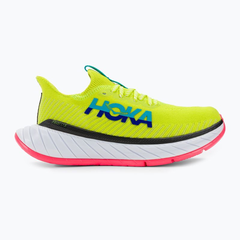 Moteriški bėgimo bateliai HOKA Carbon X 3 evening primrose/scuba blue 2