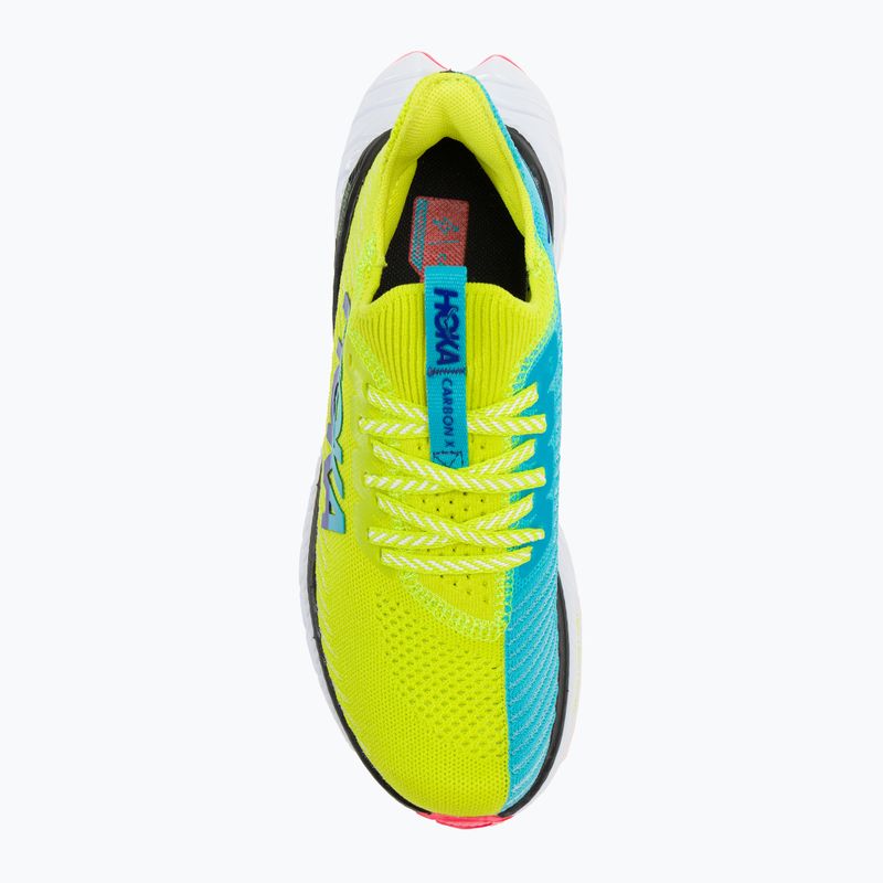 Moteriški bėgimo bateliai HOKA Carbon X 3 evening primrose/scuba blue 6