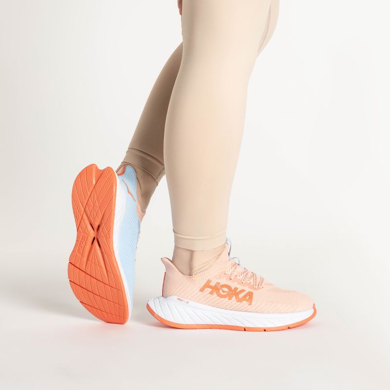 Moteriški bėgimo batai HOKA Carbon X 3 peach parfait/summer song 2