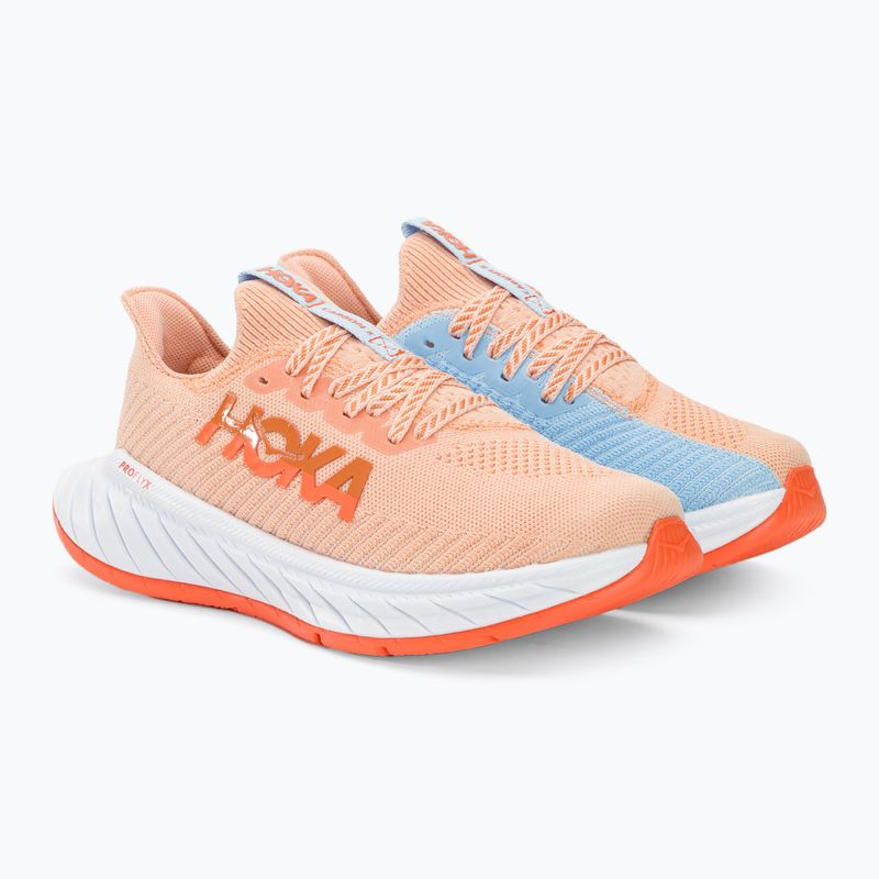 Moteriški bėgimo batai HOKA Carbon X 3 peach parfait/summer song 5