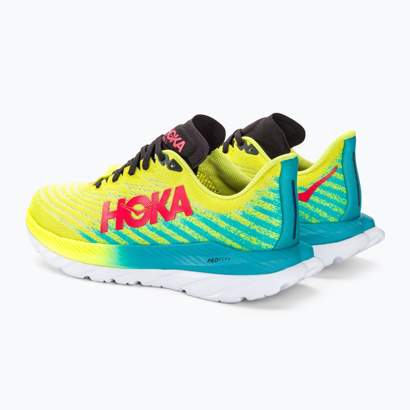 Vyriški bėgimo bateliai HOKA Mach 5 evening primrose/scuba blue 3