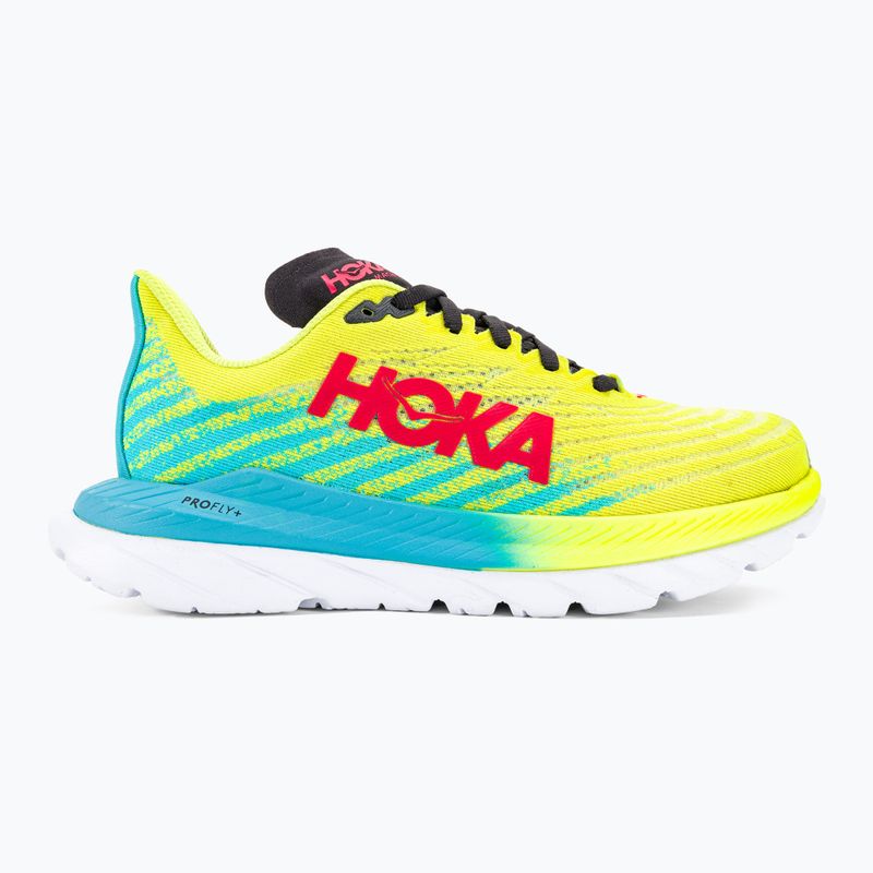 Moteriški bėgimo bateliai HOKA Mach 5 evening primrose/scuba blue 2