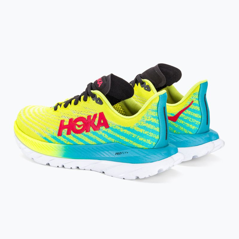 Moteriški bėgimo bateliai HOKA Mach 5 evening primrose/scuba blue 3