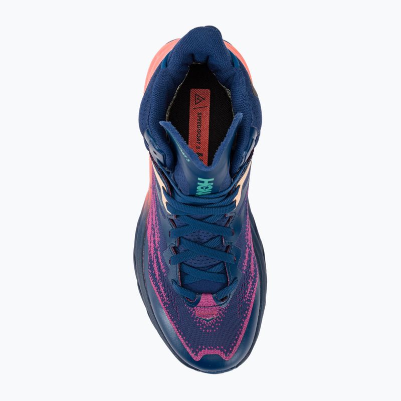 Moteriški bėgimo bateliai HOKA Speedgoat 5 Mid GTX bellwether blue/camellia 6