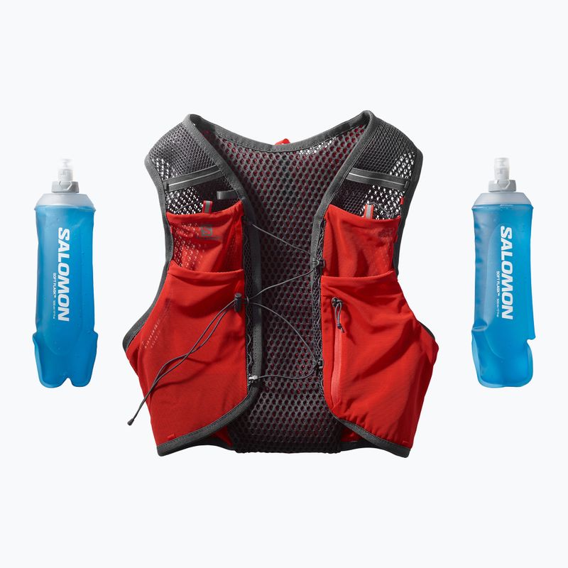Salomon Active Skin 4 bėgimo liemenė fiery red/ebony 3