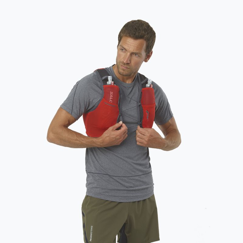Salomon Active Skin 4 bėgimo liemenė fiery red/ebony 4