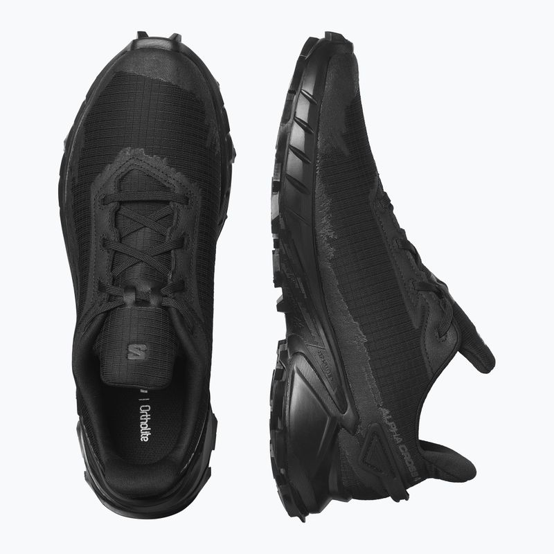 Vyriški bėgimo bateliai Salomon Alphacross 4 black/black 14