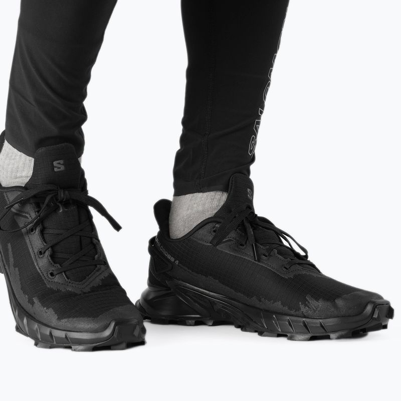 Vyriški bėgimo bateliai Salomon Alphacross 4 black/black 16