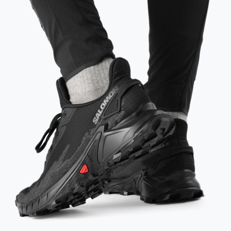 Vyriški bėgimo bateliai Salomon Alphacross 4 black/black 17