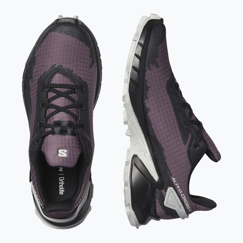 Salomon Alphacross 4 moteriški bėgimo bateliai moonscape/black/lunr 14