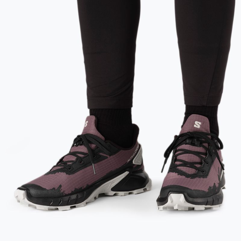 Salomon Alphacross 4 moteriški bėgimo bateliai moonscape/black/lunr 16