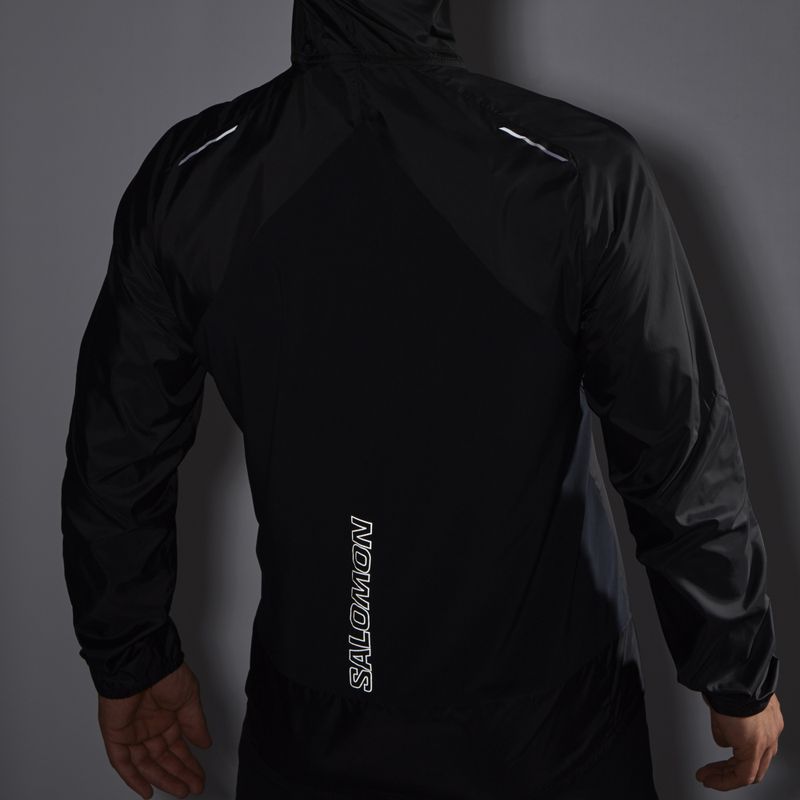 Vyriška bėgimo striukė Salomon Cross Wind deep black 3