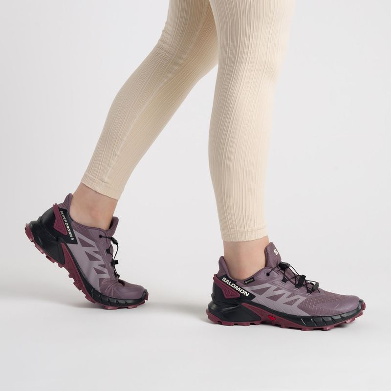 Moteriški bėgimo bateliai Salomon Supercross 4 GTX purple L47119900 2