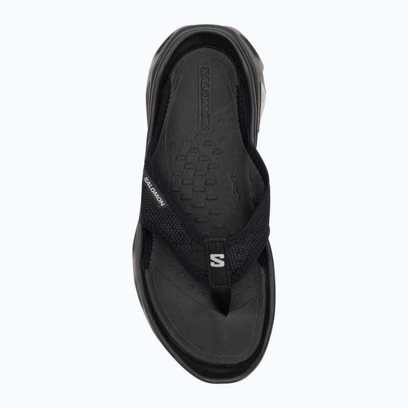 Moteriškos šlepetės per pirštą Salomon Reelax Break 6.0 black/black/alloy 5