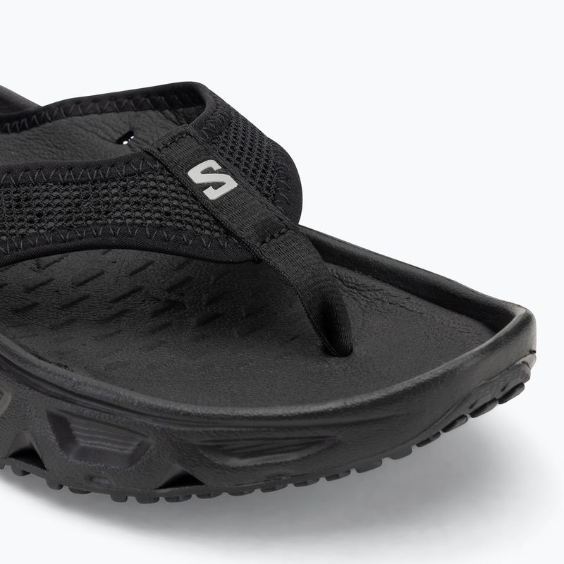 Moteriškos šlepetės per pirštą Salomon Reelax Break 6.0 black/black/alloy 7
