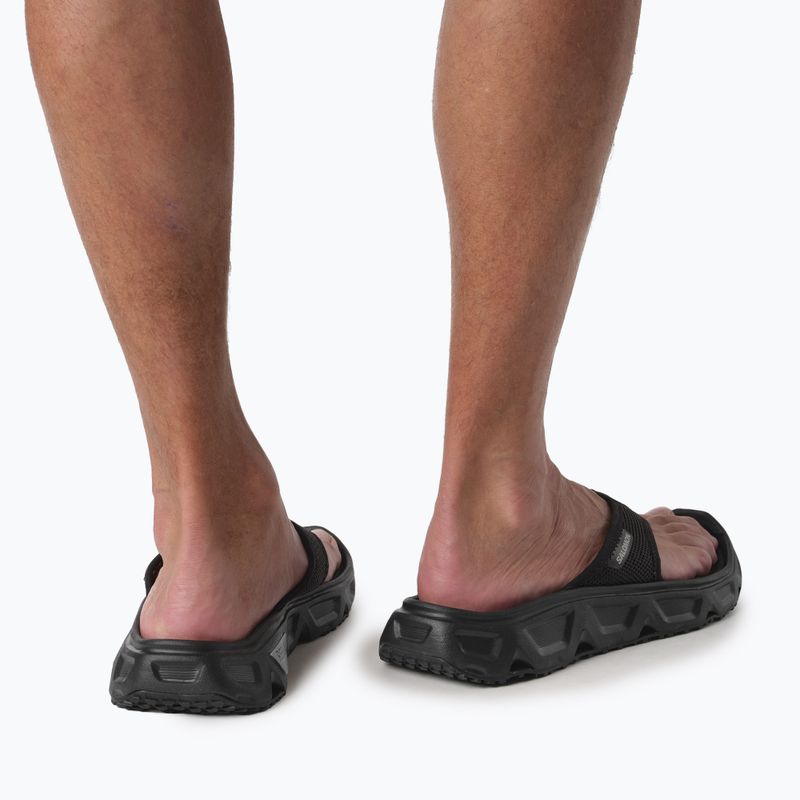 Vyriškos šlepetės per pirštą Salomon Reelax Break 6.0 black/black/alloy 4