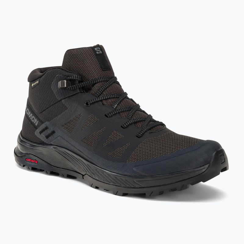 Salomon Outrise Mid GTX vyriški trekingo batai juodi L47143500