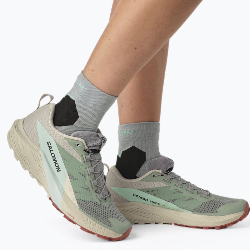 Salomon Sense Ride 5 Lily Pad/Rainy Day/Bleached Aqua moteriški bėgimo bateliai L47212300 3