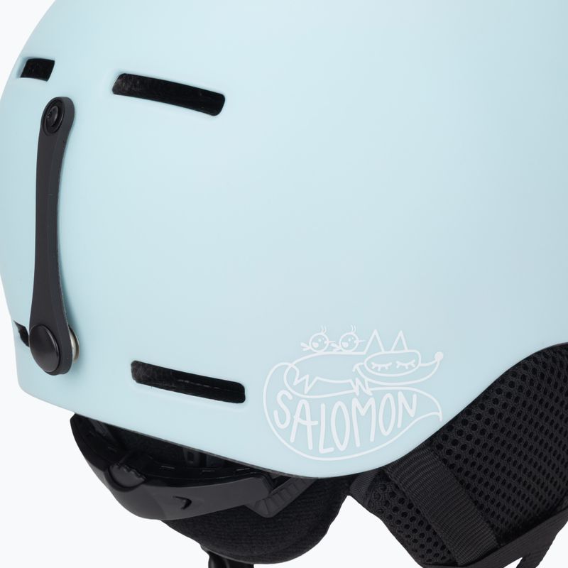 Vaikiškas slidinėjimo šalmas Salomon Orka bleached aqua 8