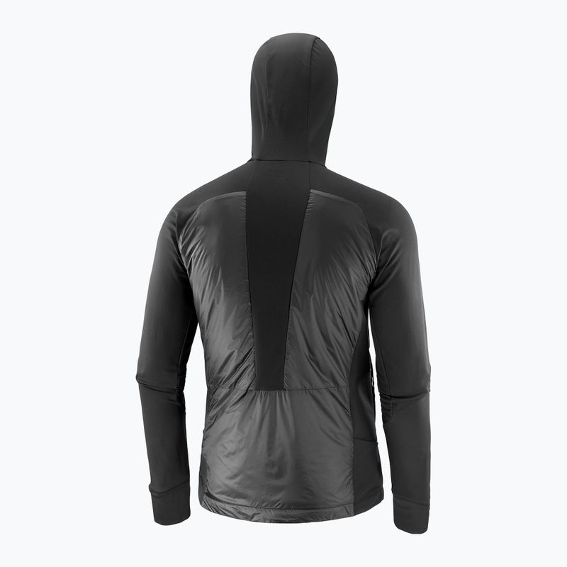 Vyriška hibridinė striukė Salomon Elixir Hybrid Hoodie Insulated deep black 8