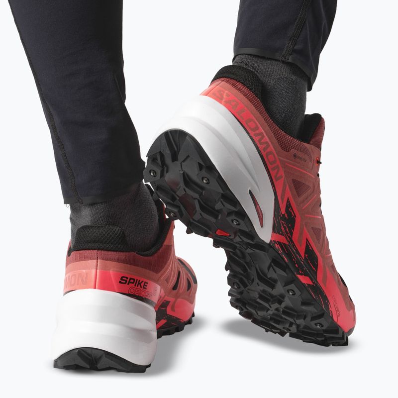Vyriški bėgimo bateliai Salomon Spikecross 6 GTX karvės oda/juoda/neoninė liepsna 14