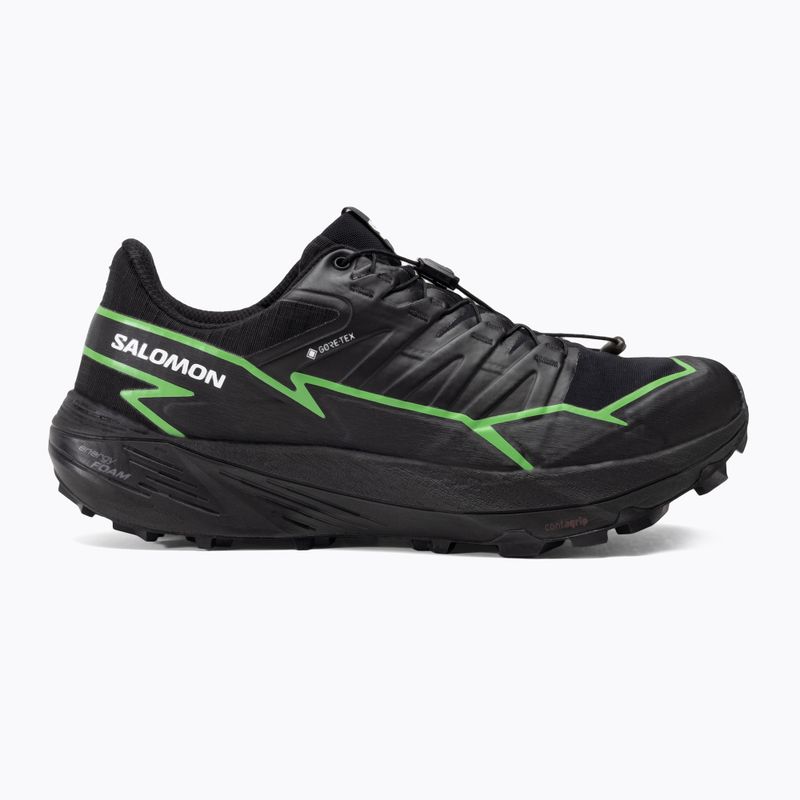 Salomon Thundercross GTX vyriški bėgimo bateliai black/green gecko/black 4