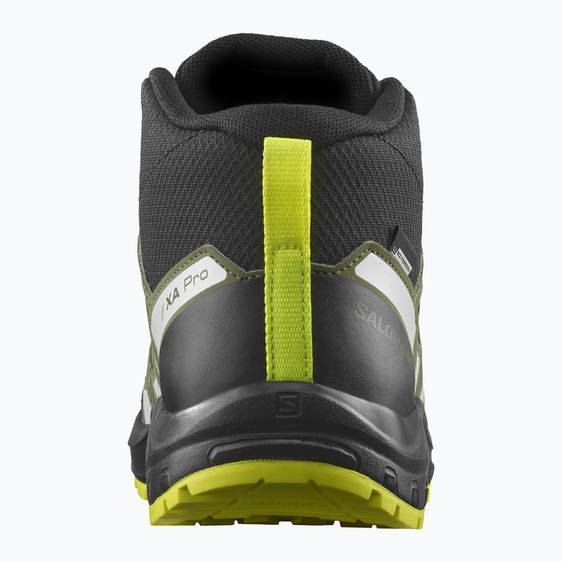 Salomon Xa Pro V8 Mid CSWP vaikiški trekingo batai juodi/deep lichen green/y 13