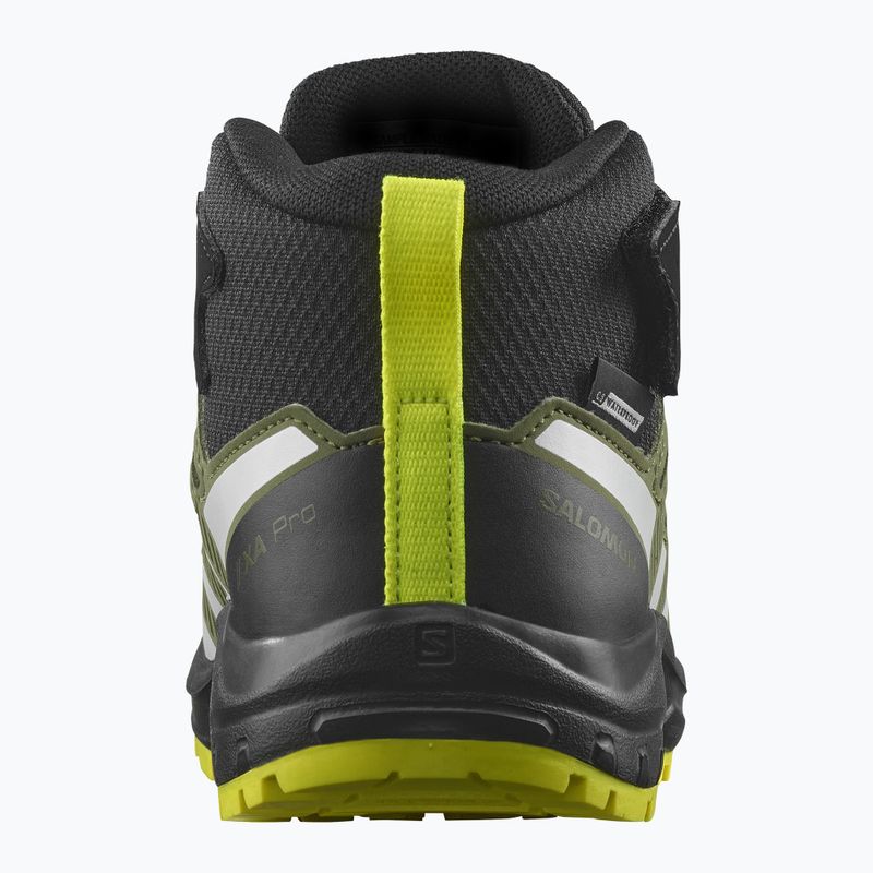 Vaikiški žygio batai Salomon Xa Pro V8 Mid CSWP black/deep lichen green/safety yellow 4
