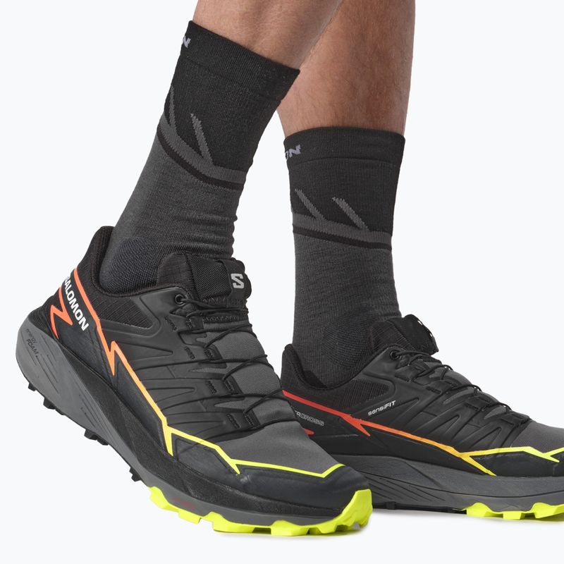 Salomon Thundercross vyriški bėgimo bateliai black/quiet shade/fiery coral 14