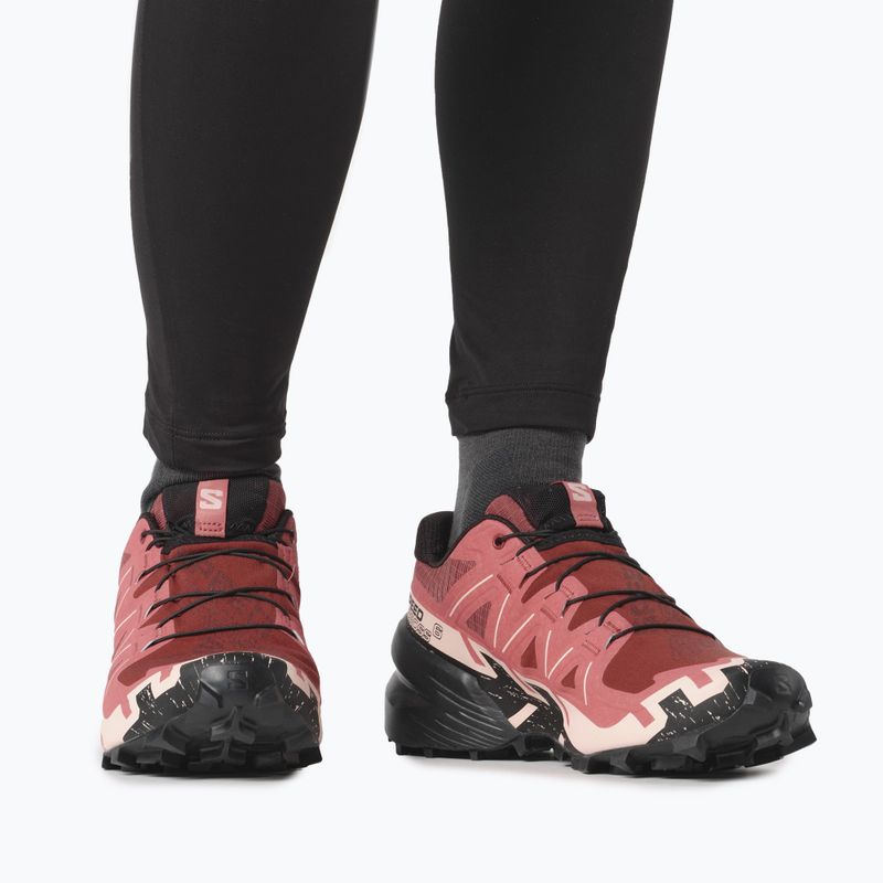 Salomon Speedcross 6 moteriški bėgimo bateliai cow hide/black/english rose 4