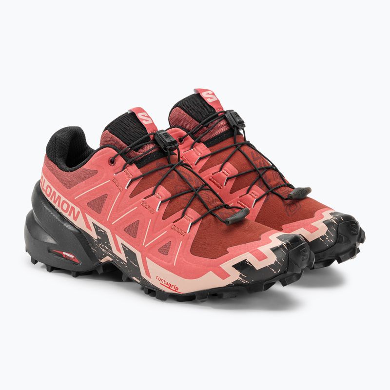 Salomon Speedcross 6 moteriški bėgimo bateliai cow hide/black/english rose 7