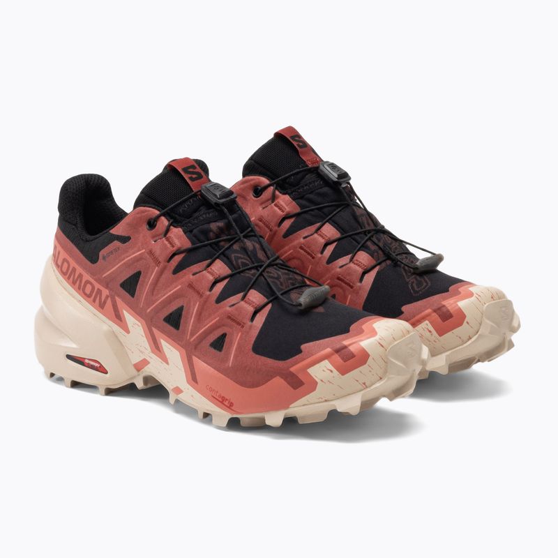 Moteriški bėgimo bateliai Salomon Speedcross 6 GTX black/cow hide/faded rose 7