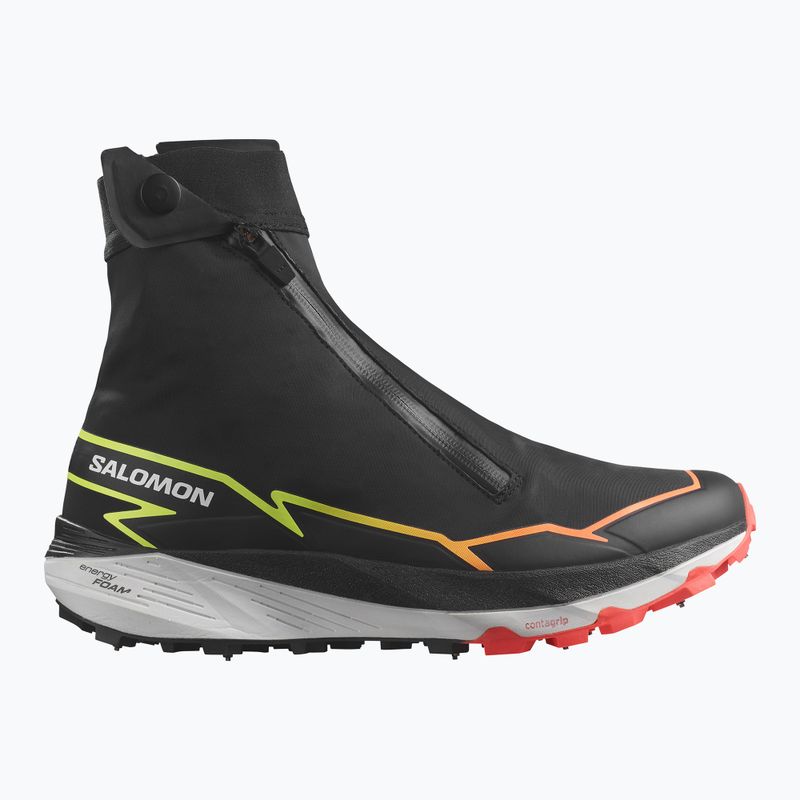 Vyriški bėgimo batai Salomon Winter Cross Spike black/fiery coral/safety yellow 10