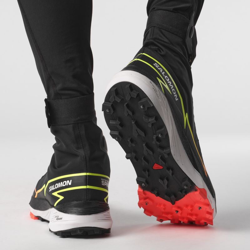 Vyriški bėgimo batai Salomon Winter Cross Spike black/fiery coral/safety yellow 16