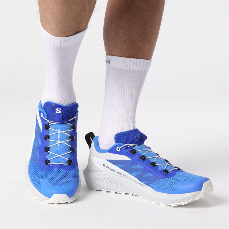 Salomon Sense Ride 5 ibiza blue/lapis/blue/white vyriški bėgimo bateliai 4