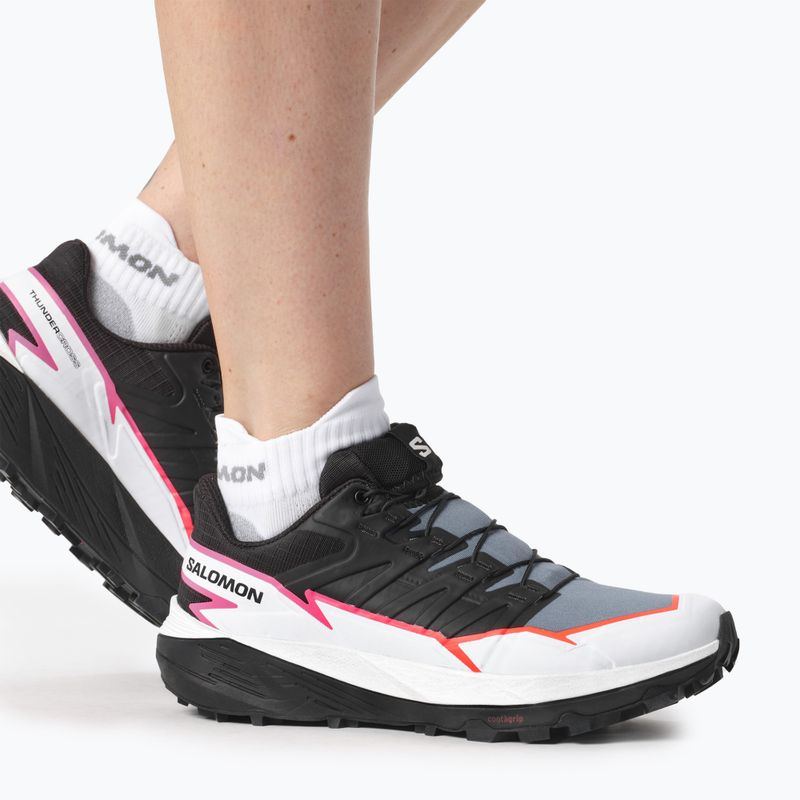 Moteriški bėgimo batai Salomon Thundercross black/bering sea/pink glo 11