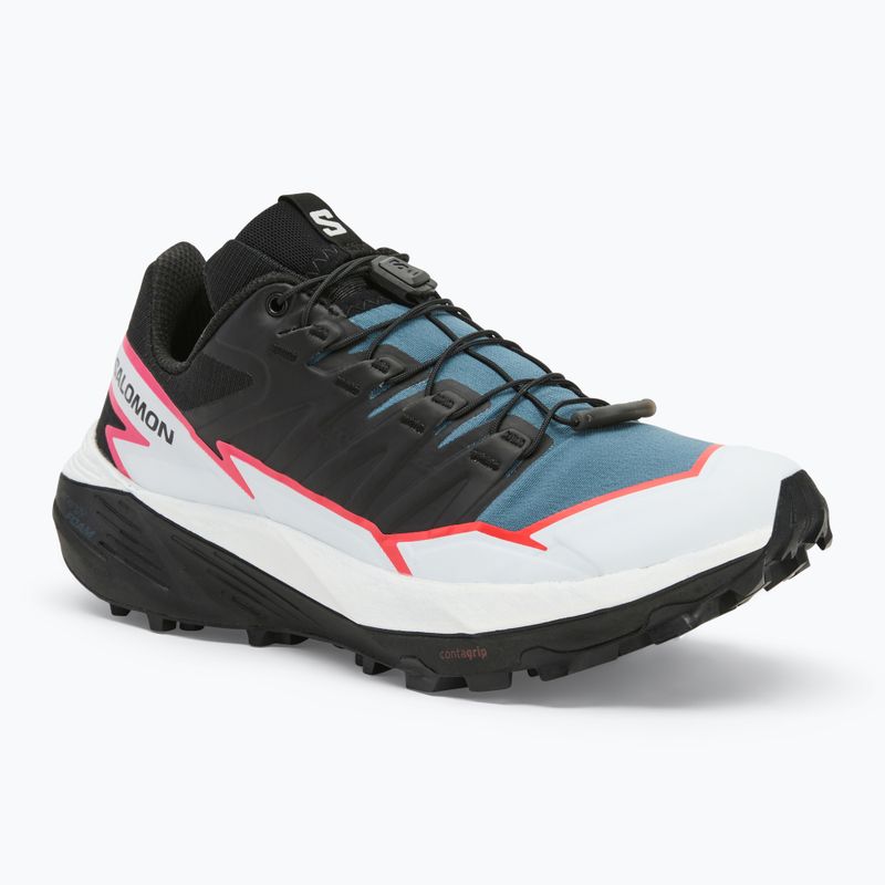 Moteriški bėgimo batai Salomon Thundercross black/bering sea/pink glo