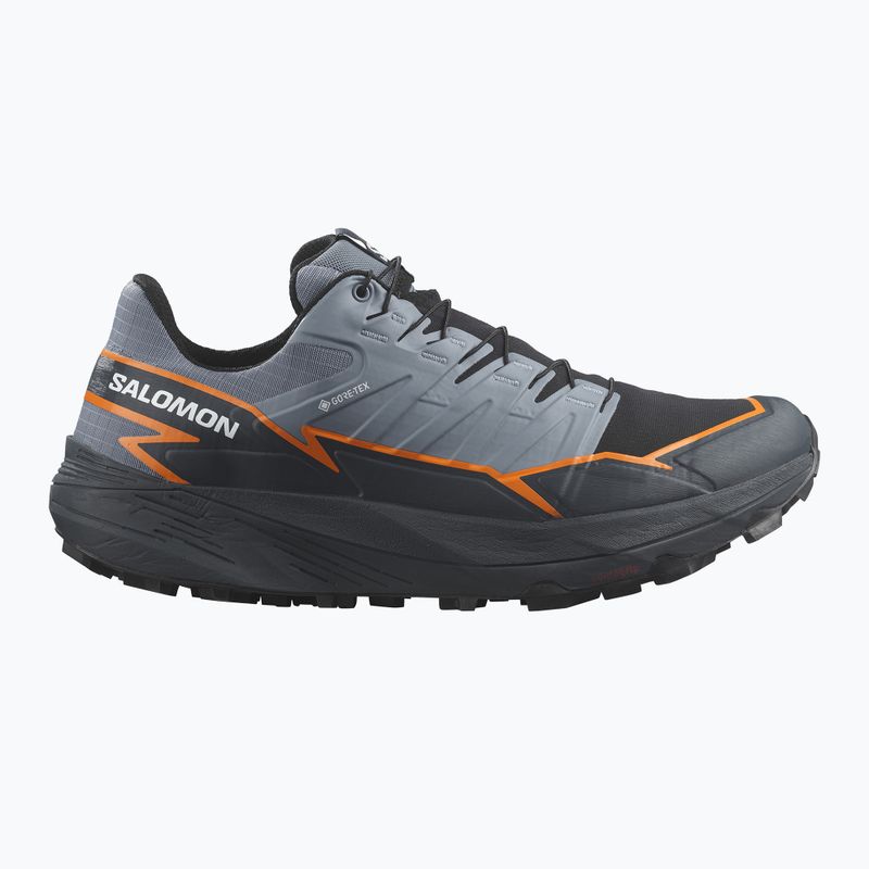 Salomon Thundercross GTX vyriški bėgimo bateliai flint stone/carbon/orange pepper 2