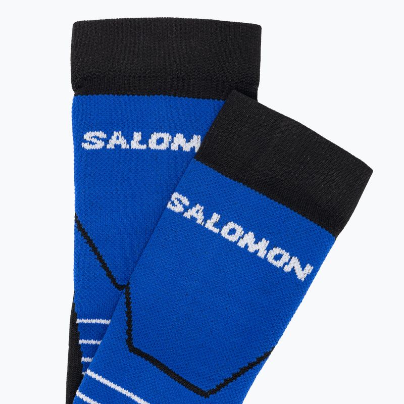 Salomon S/Pro slidinėjimo kojinės juodos/akinančiai mėlynos/baltos 3