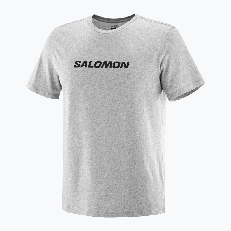 Vyriški marškinėliai Salomon Logo Performance heather grey 3