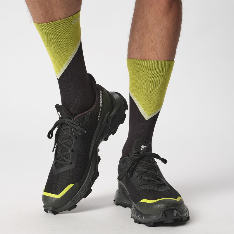 Vyriški bėgimo batai Salomon Alphacross 5 GTX black/peat/sulphur spring 11