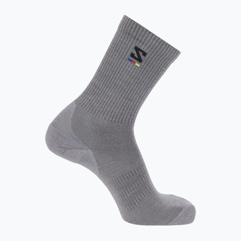 Kojinės Salomon Sunday Smart Crew shark skin/ black