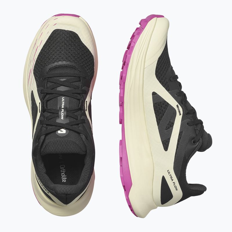 Moteriški bėgimo batai Salomon Ultra Flow black/transparent yellow/rose violet 13