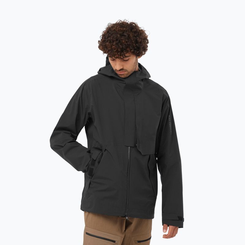 Vyriška lietaus striukė Salomon Outerpath Pro 2.5 l deep black