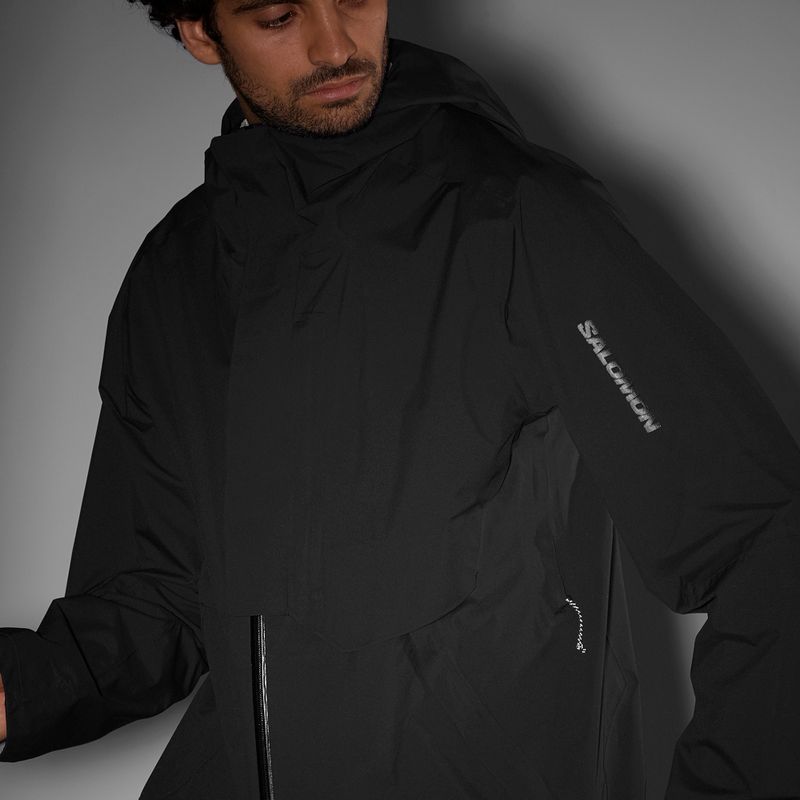 Vyriška lietaus striukė Salomon Outerpath Pro 2.5 l deep black 8
