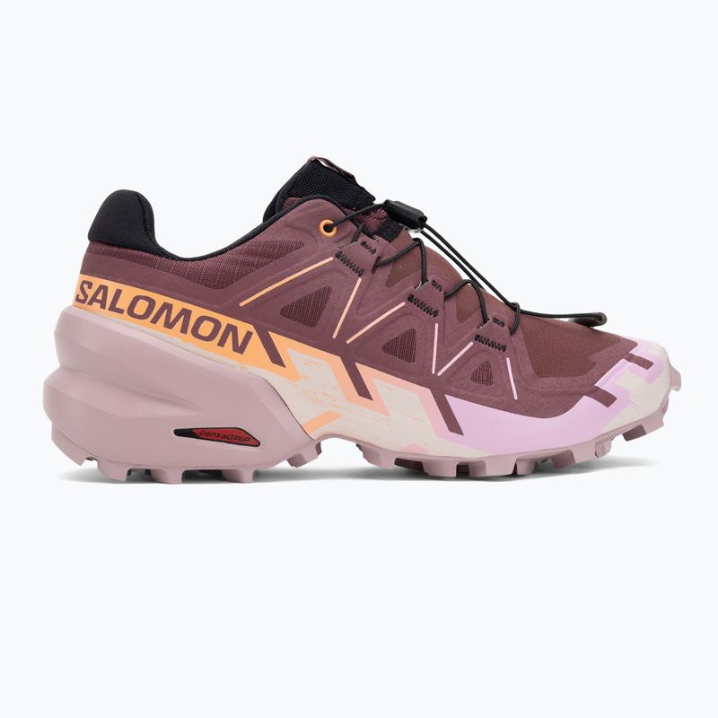 Moteriški bėgimo bateliai Salomon Speedcross 6 catawba grape/papaya/deauville mauve 2