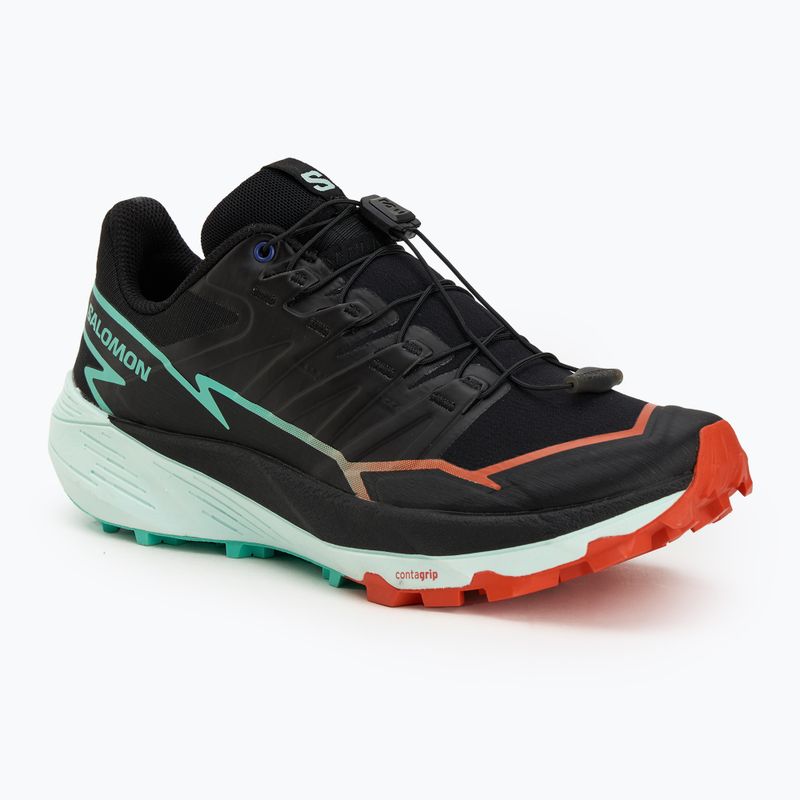 Moteriški bėgimo batai Salomon Thundercross black/cherry tomato/electric green
